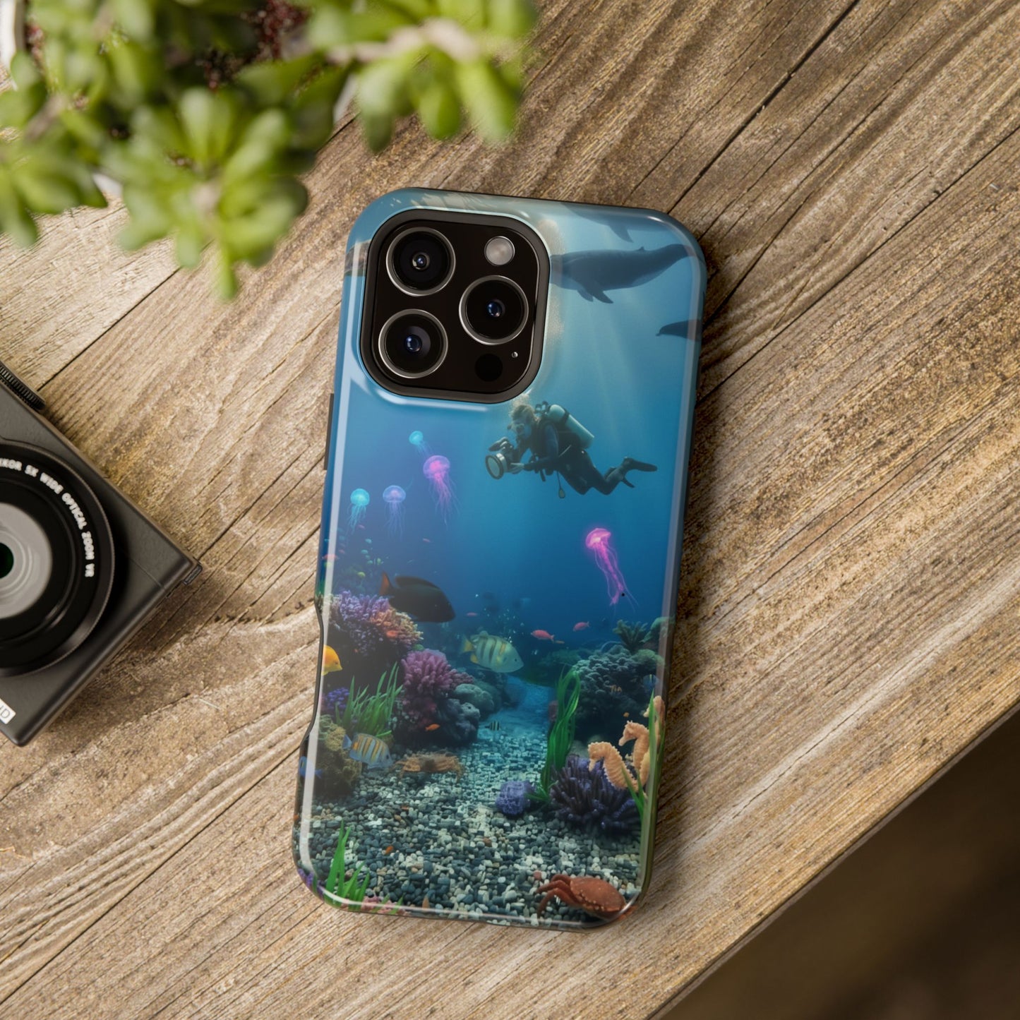 Underwater Diver Phone Case — Magnetic Impact‑Resistant Ocean Design