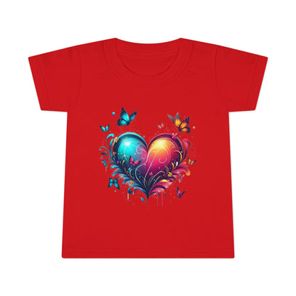 Colorful Heart & Butterflies Graphic Toddler Tee - Ramshackle Shack