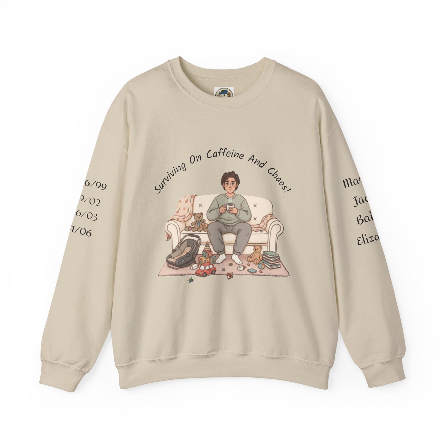 Tired Parent Candid Humor Sweatshirt | mom humor, parenting meme - Ramshackle Shack