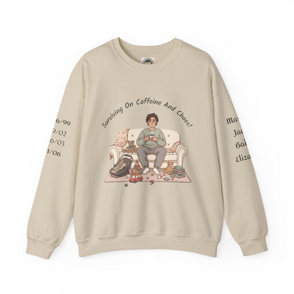 Tired Parent Candid Humor Sweatshirt | mom humor, parenting meme - Ramshackle Shack
