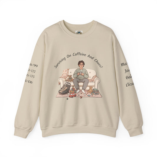 Tired Parent Candid Humor Sweatshirt | mom humor, parenting meme - Ramshackle Shack