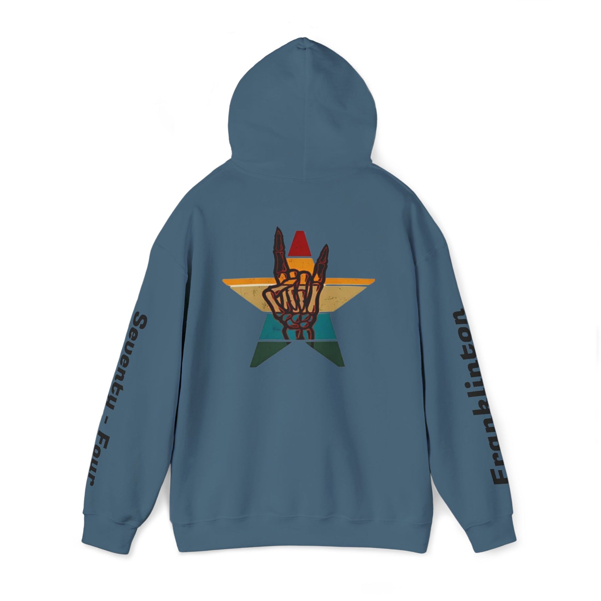 Rockin' Into My [70's] Hooded Sweatshirt — Custom Name & Age Guitar Birthday Design - Ramshackle Shack