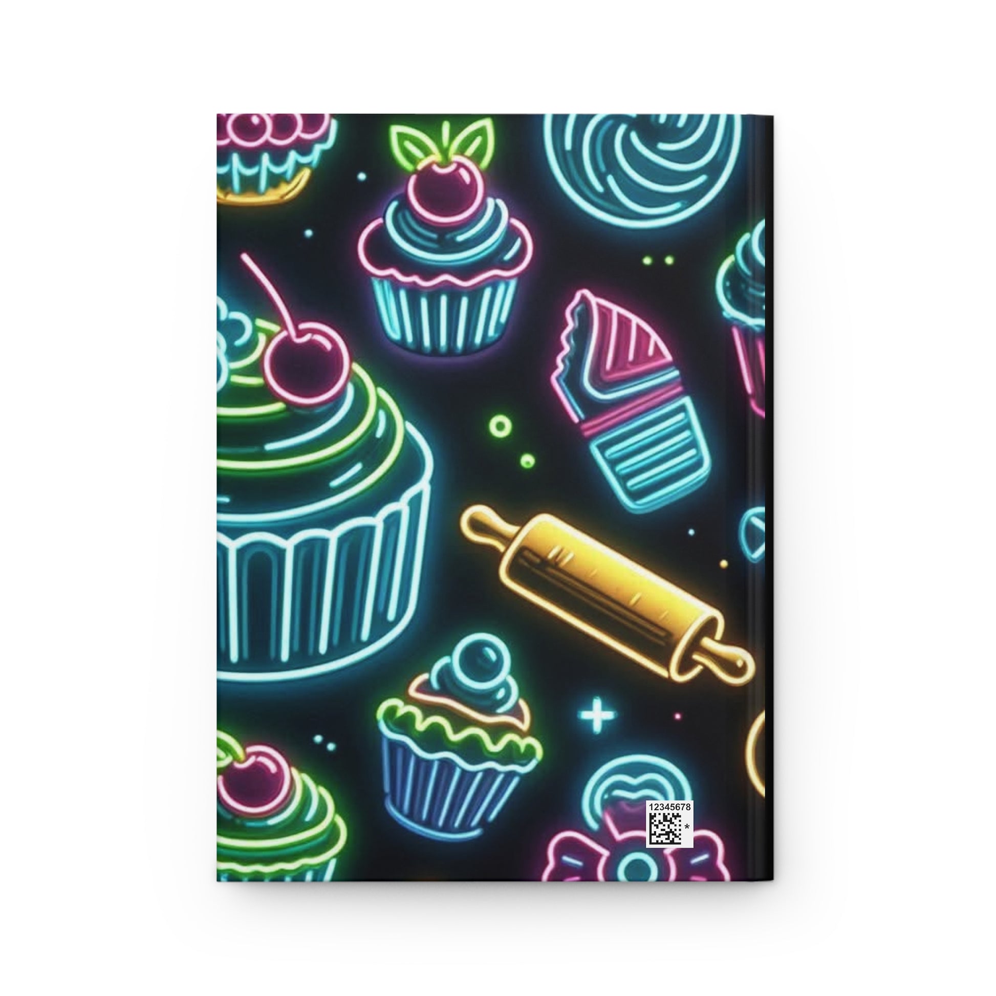Neon hardcover journal with "Life is Sweet, Lick the Spoon" printed on the cover, featuring colorful paper pages inside.