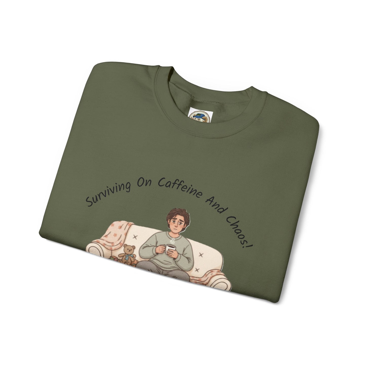 Tired Parent Candid Humor Sweatshirt | mom humor, parenting meme - Ramshackle Shack