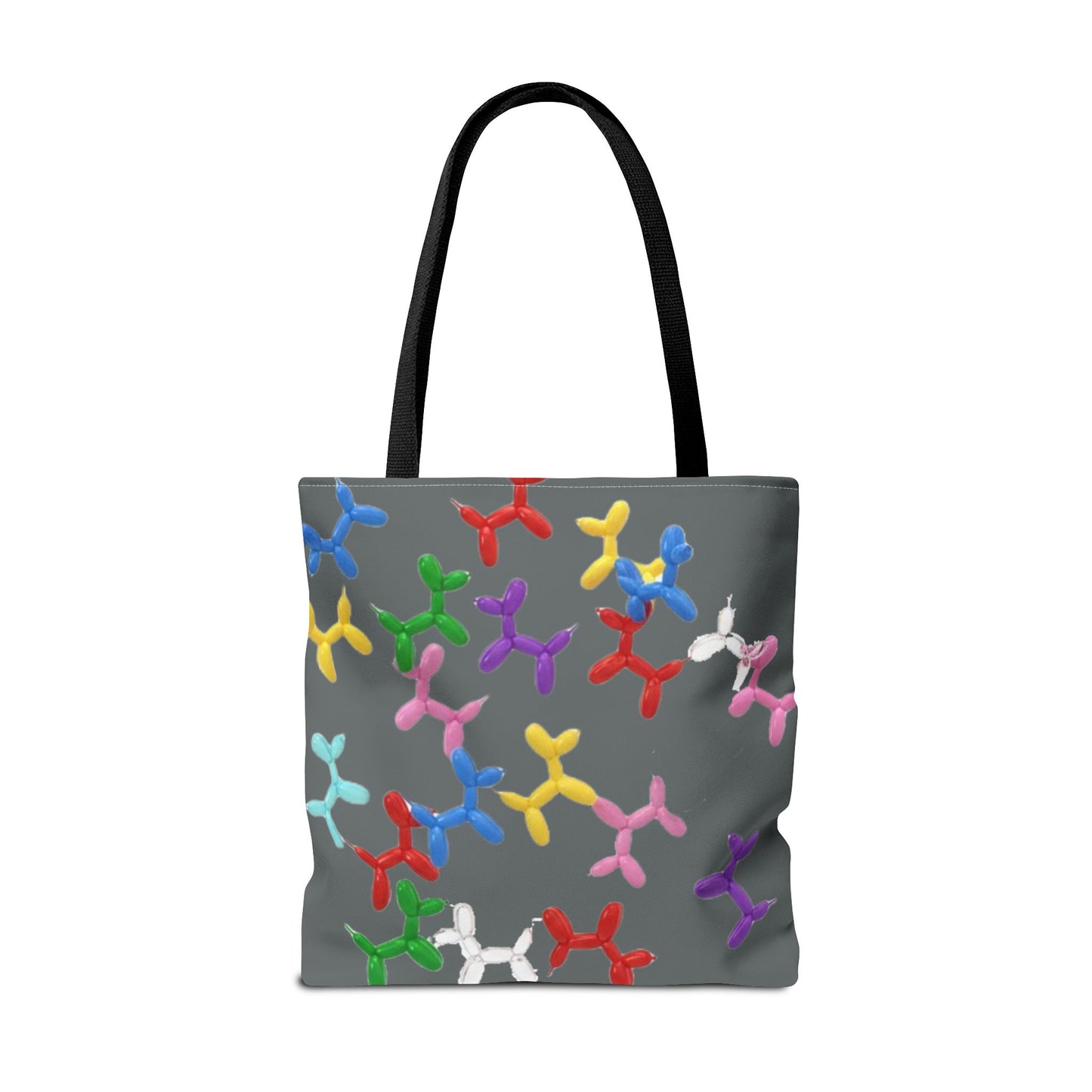Balloon Dog Pattern Tote Bag – Colorful Pop Art Reusable Shopper - Ramshackle Shack