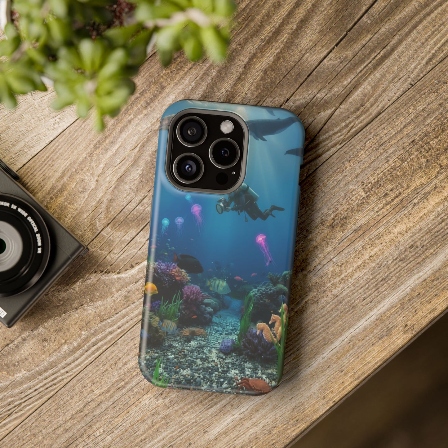 Underwater Diver Phone Case — Magnetic Impact‑Resistant Ocean Design