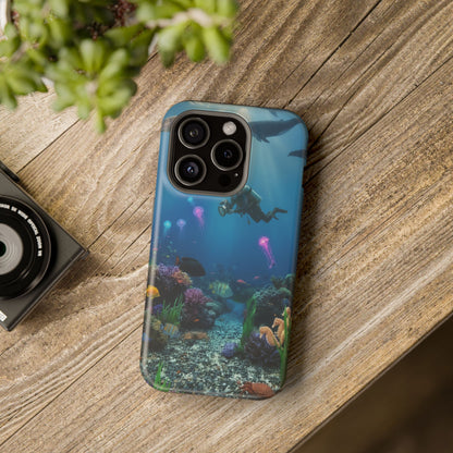 Underwater Diver Phone Case — Magnetic Impact‑Resistant Ocean Design