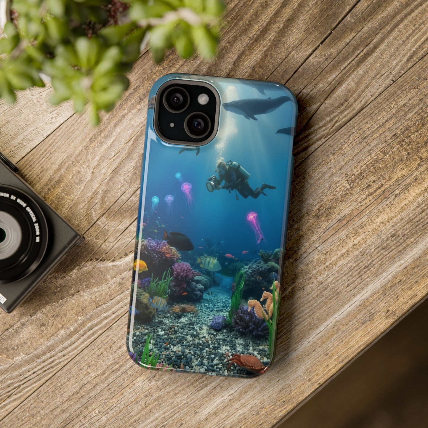 Underwater Diver Phone Case — Magnetic Impact‑Resistant Ocean Design