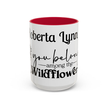 You Belong Among the Wildflowers Daisy Mug — Custom Name Colorful 11oz & 15oz - Ramshackle Shack