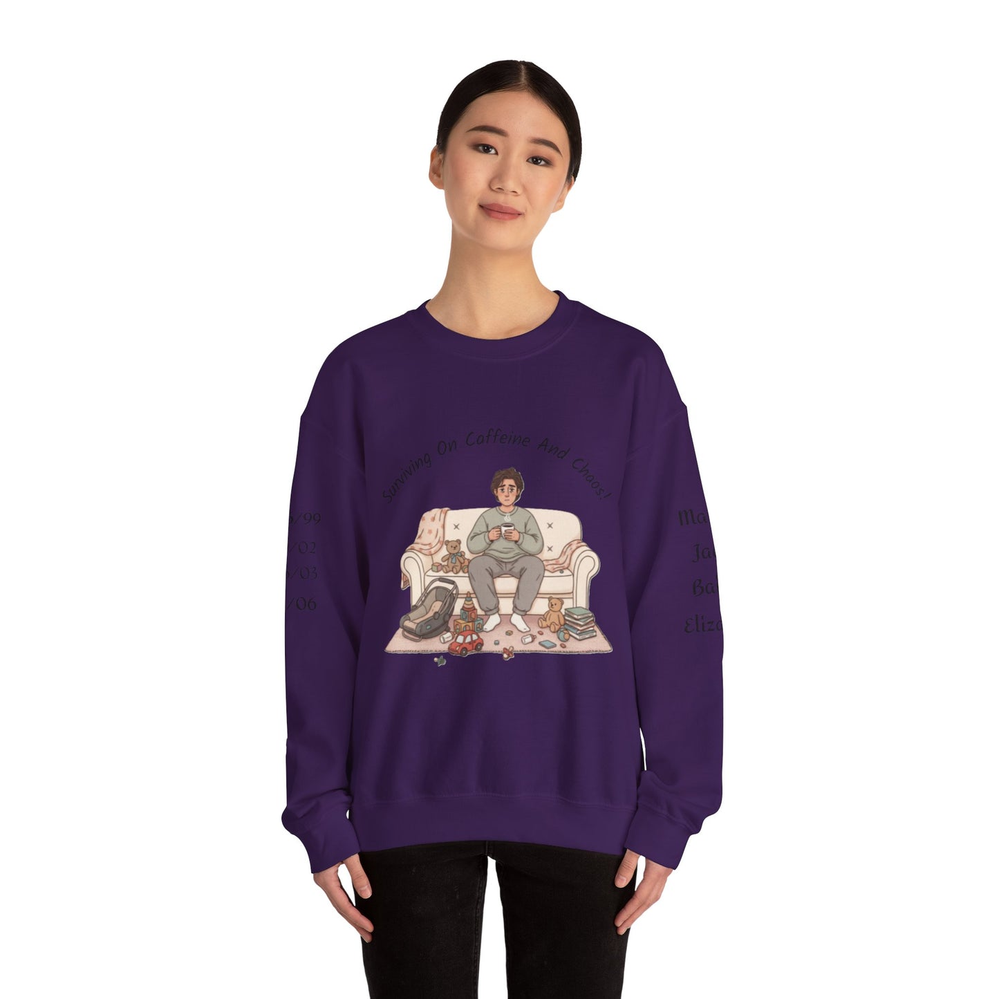 Tired Parent Candid Humor Sweatshirt | mom humor, parenting meme - Ramshackle Shack