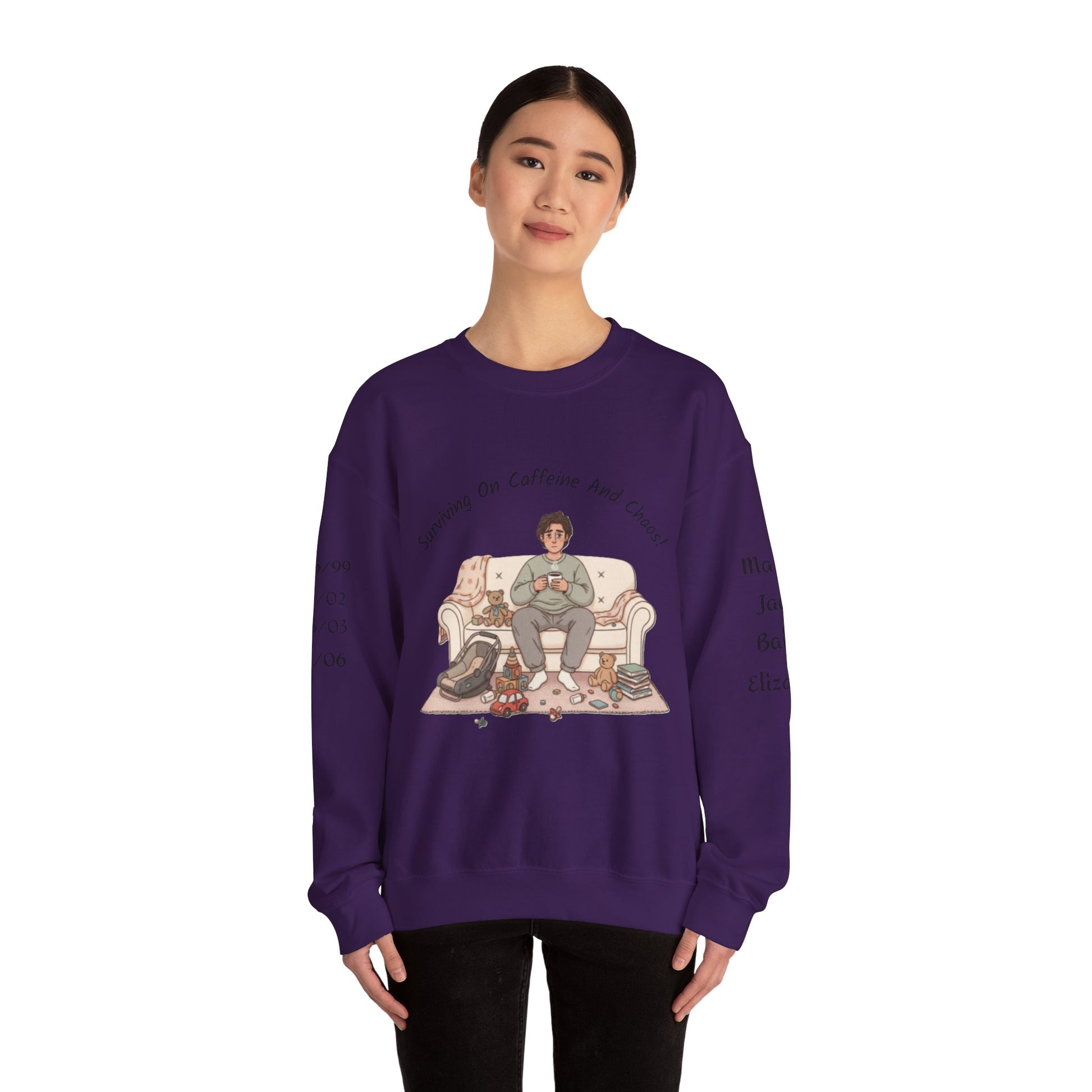 Tired Parent Candid Humor Sweatshirt | mom humor, parenting meme - Ramshackle Shack