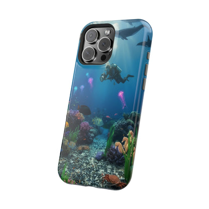 Underwater Diver Phone Case — Magnetic Impact‑Resistant Ocean Design