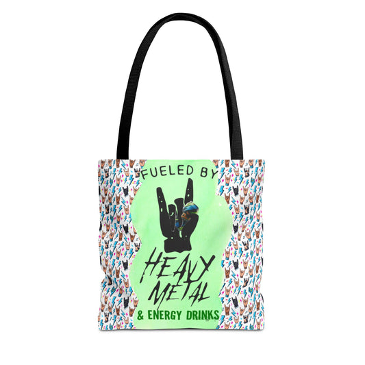Heavy Metal & Energy Drinks Tote Bag — Neon Rock Energy Design - Ramshackle Shack