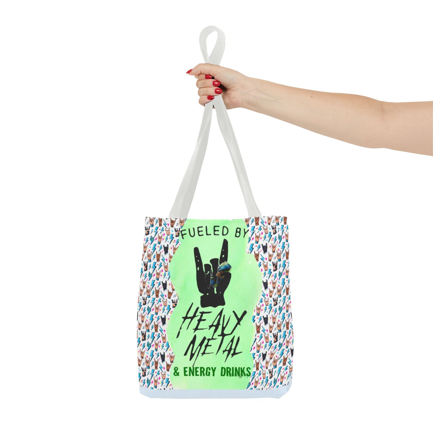 Heavy Metal & Energy Drinks Tote Bag — Neon Rock Energy Design - Ramshackle Shack