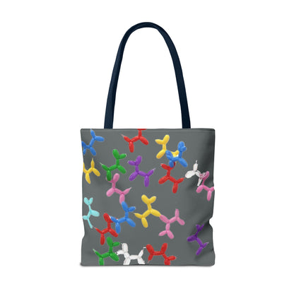 Balloon Dog Pattern Tote Bag – Colorful Pop Art Reusable Shopper - Ramshackle Shack