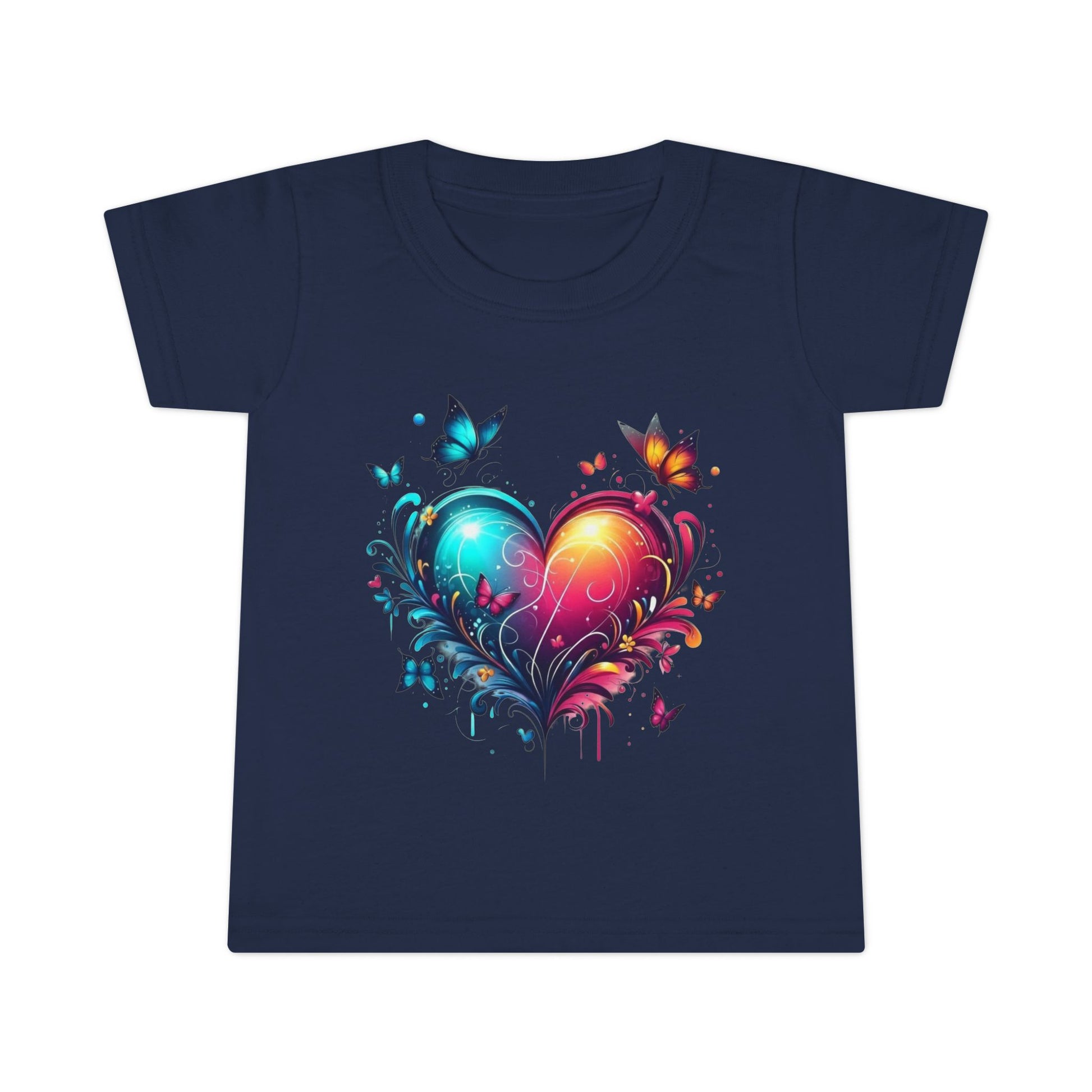Colorful Heart & Butterflies Graphic Toddler Tee - Ramshackle Shack