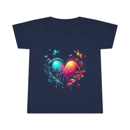 Colorful Heart & Butterflies Graphic Toddler Tee - Ramshackle Shack