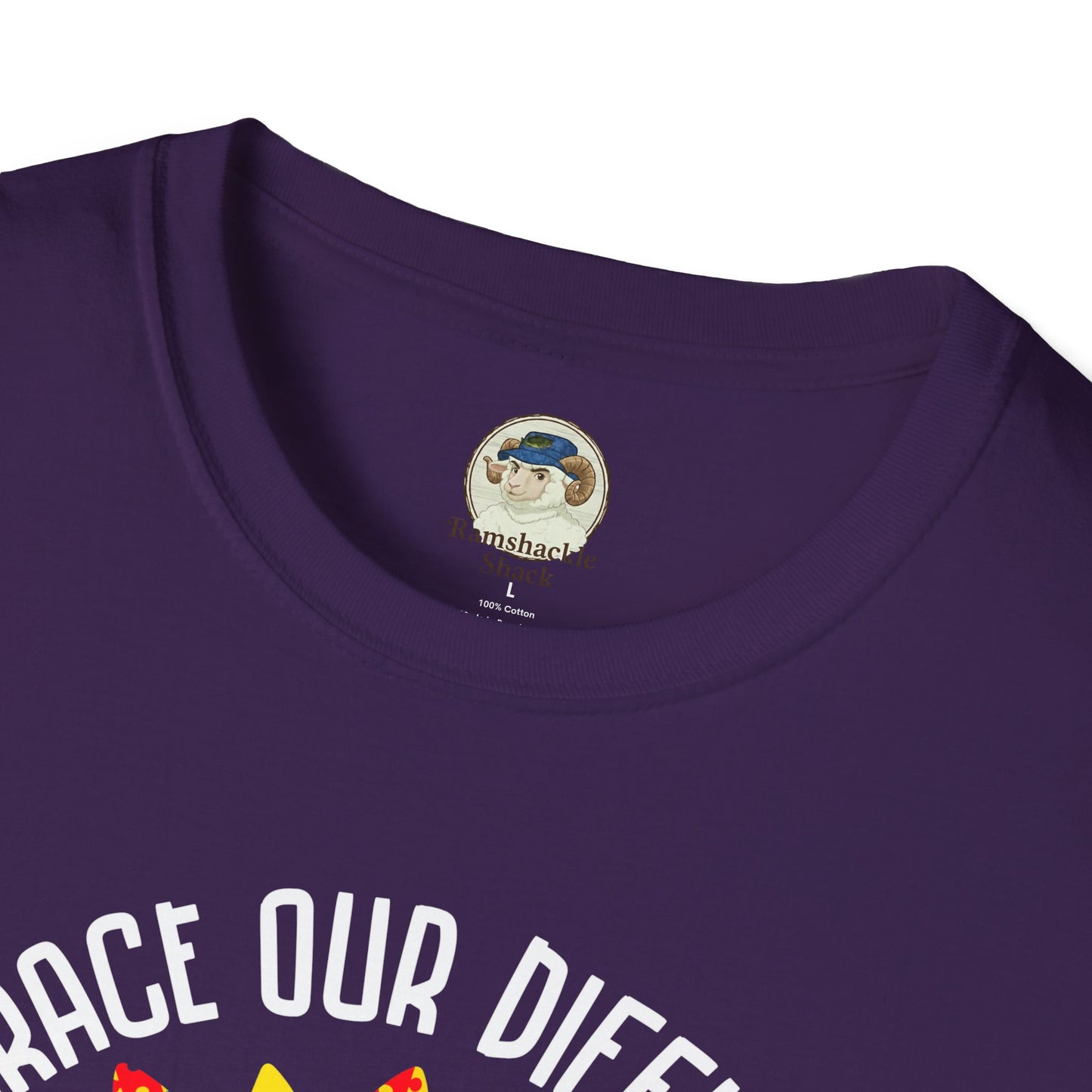 Autism Awareness T-Shirt — "Embrace Our Difference" Puzzle Heart Design - Ramshackle Shack