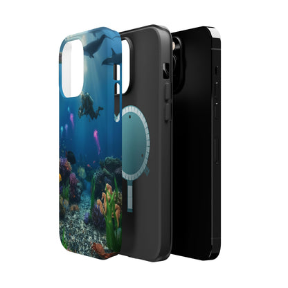Underwater Diver Phone Case — Magnetic Impact‑Resistant Ocean Design