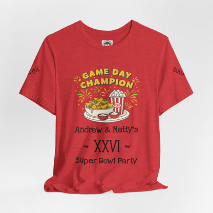 Game Day Champion Tee | Super Bowl Party, Game Day Humor - Ramshackle Shack