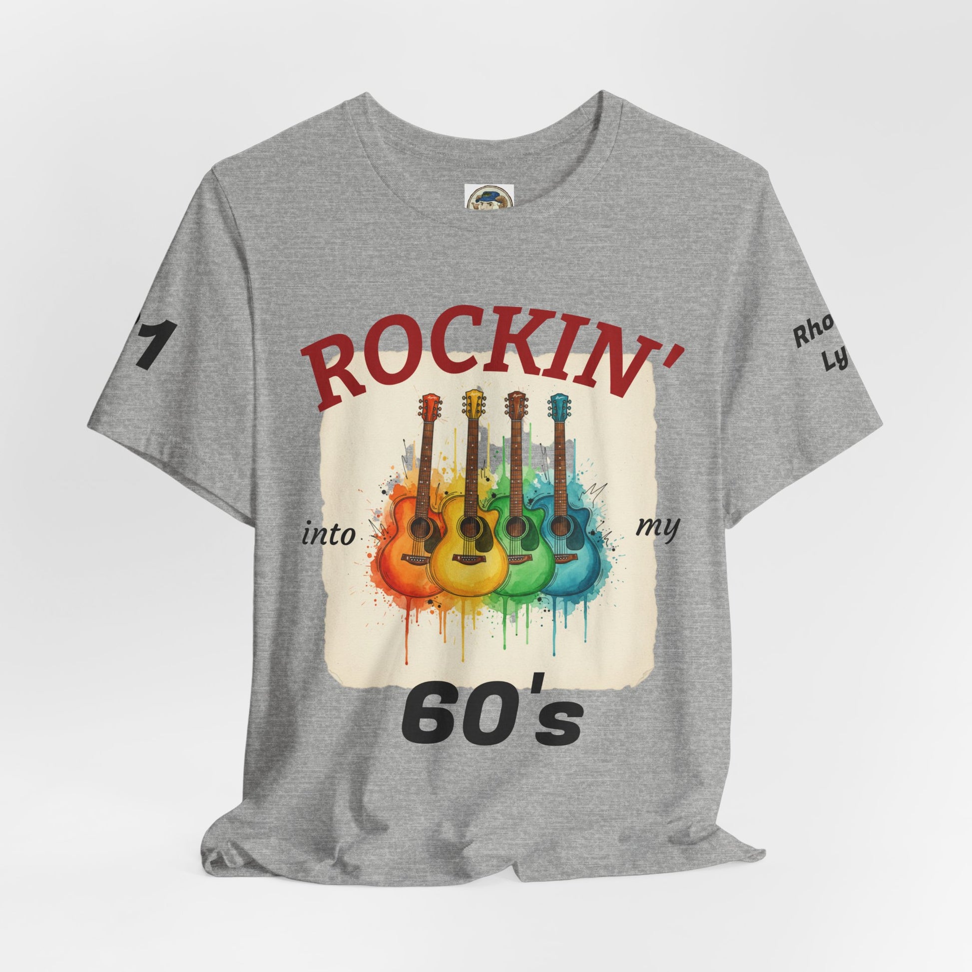 Watercolor Rainbow Guitars T Shirt  Acoustic Guitar Art Tee - Ramshackle Shack