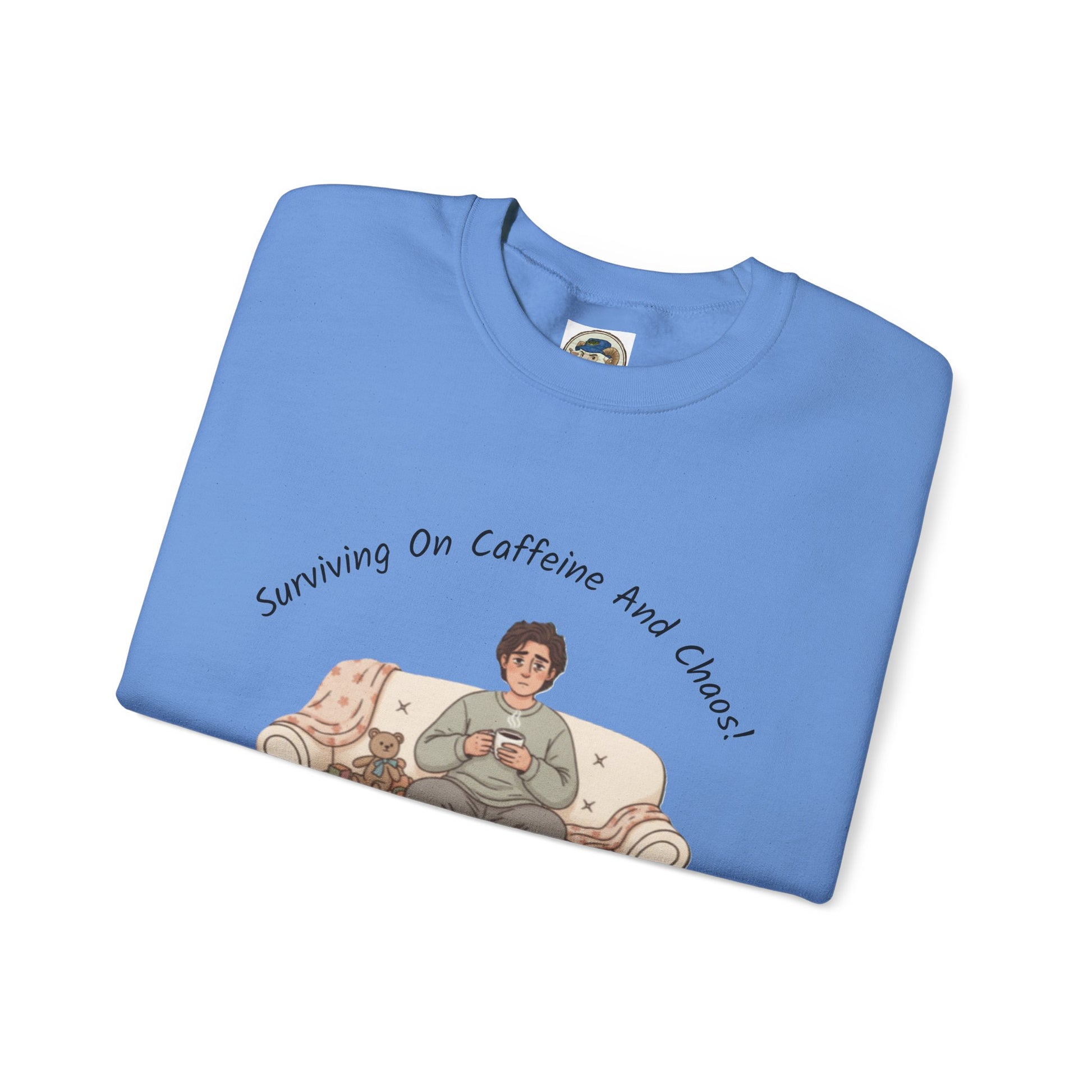 Tired Parent Candid Humor Sweatshirt | mom humor, parenting meme - Ramshackle Shack