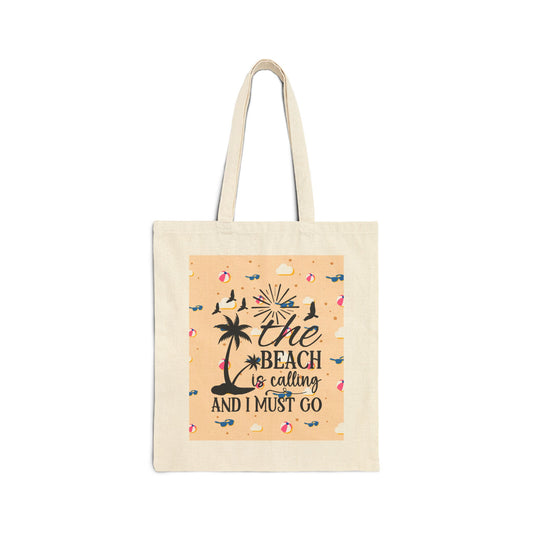 Copy of Beach Is Calling Canvas Tote — Sunglasses & Beach Ball Design - Ramshackle Shack