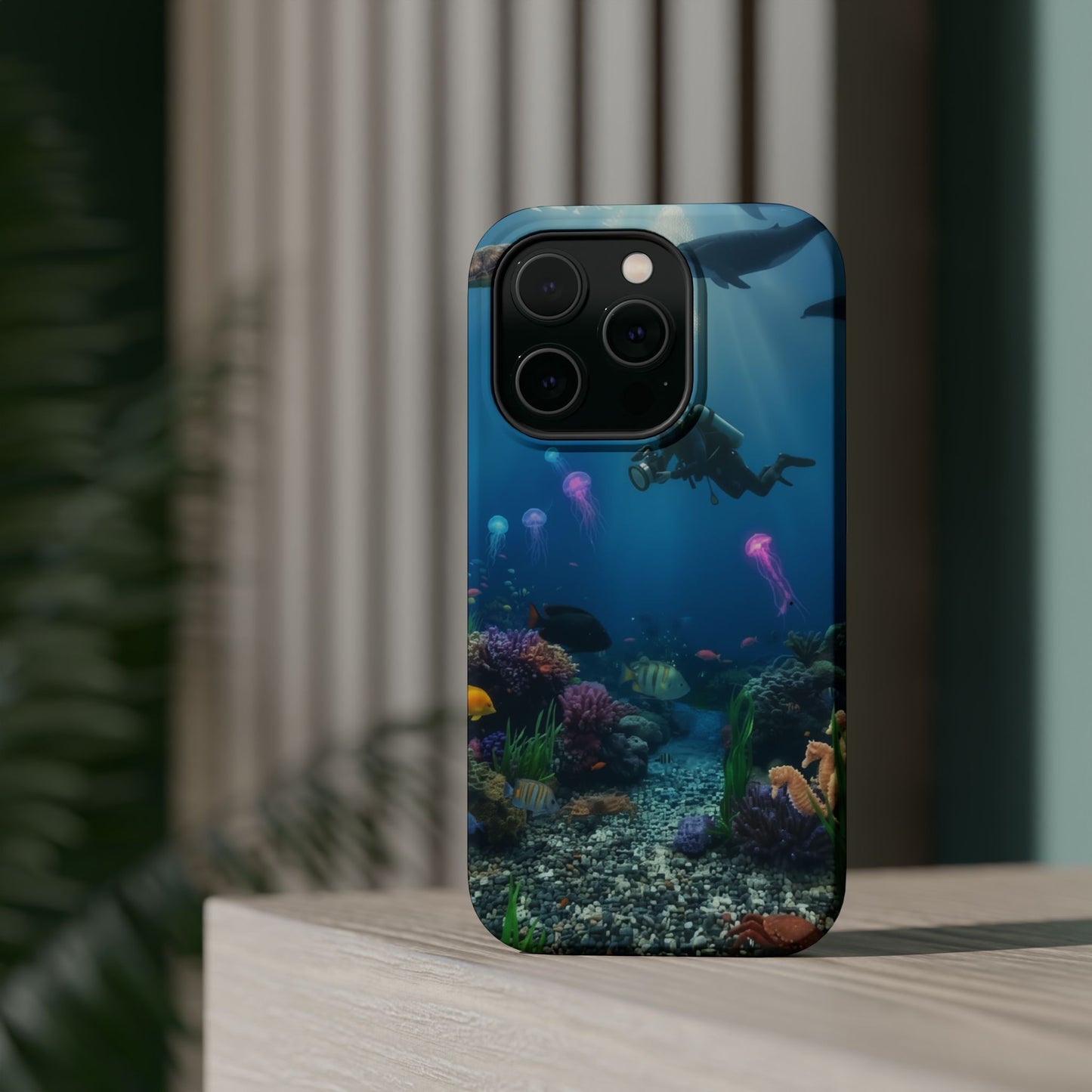 Underwater Diver Phone Case — Magnetic Impact‑Resistant Ocean Design