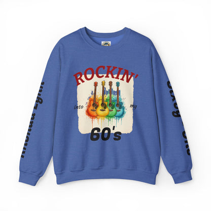 Rockin' Into My 60's Sweatshirt — Custom Age & Name Guitar Crewneck - Ramshackle Shack