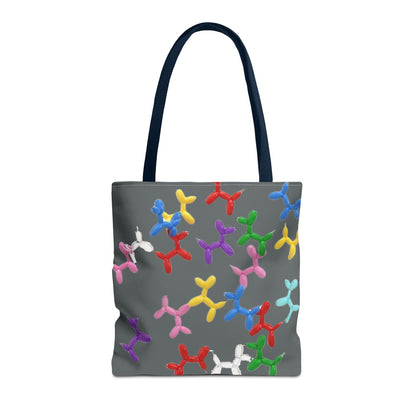Balloon Dog Pattern Tote Bag – Colorful Pop Art Reusable Shopper - Ramshackle Shack