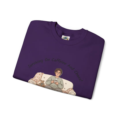 Tired Parent Candid Humor Sweatshirt | mom humor, parenting meme - Ramshackle Shack