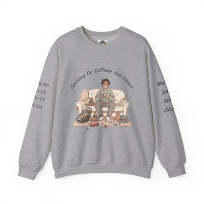Tired Parent Candid Humor Sweatshirt | mom humor, parenting meme - Ramshackle Shack