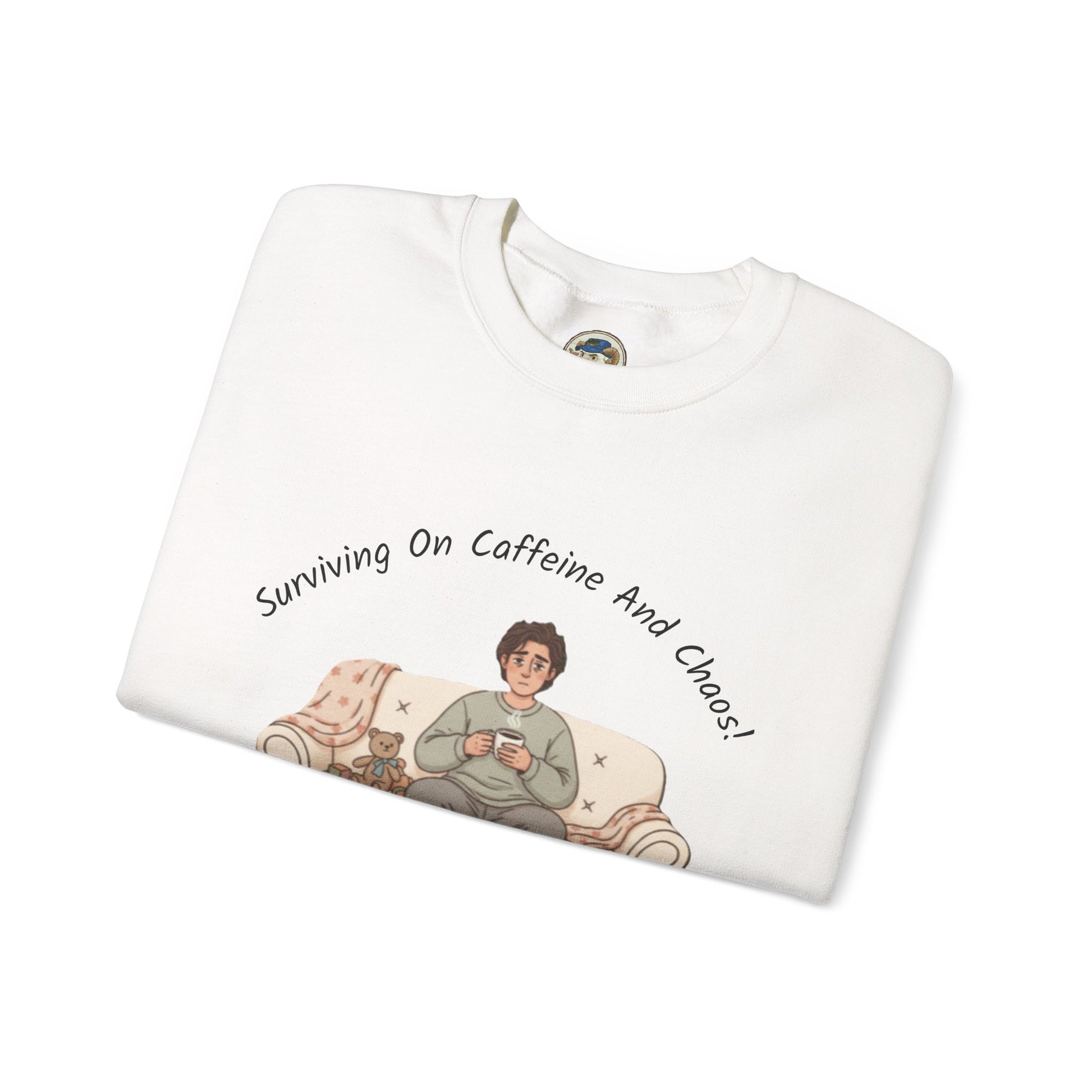 Tired Parent Candid Humor Sweatshirt | mom humor, parenting meme - Ramshackle Shack