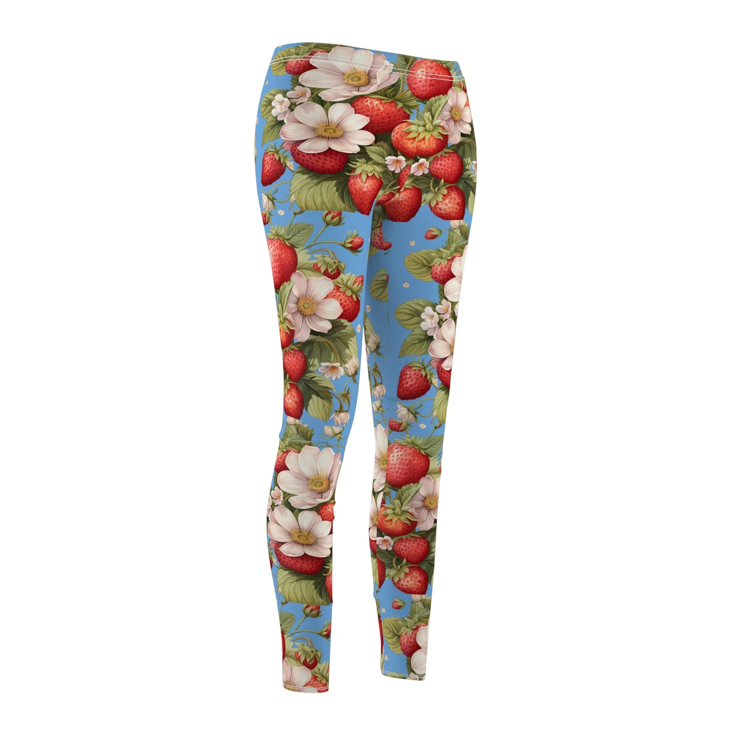 Strawberry Blossom Leggings — Floral All-Over Print Women’s Leggings - Ramshackle Shack