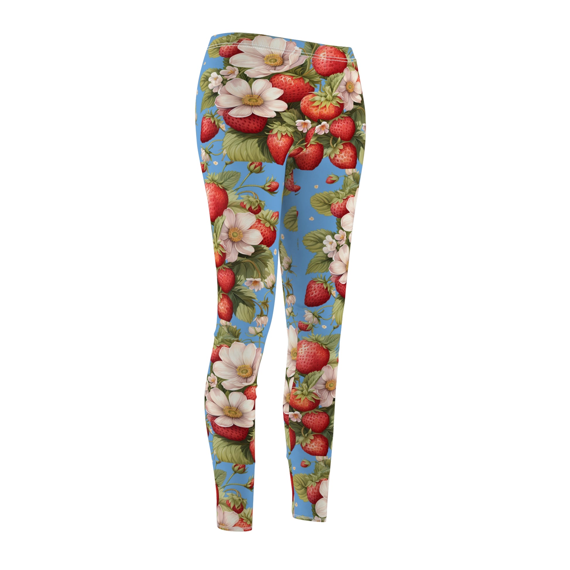 Strawberry Blossom Leggings — Floral All-Over Print Women’s Leggings - Ramshackle Shack