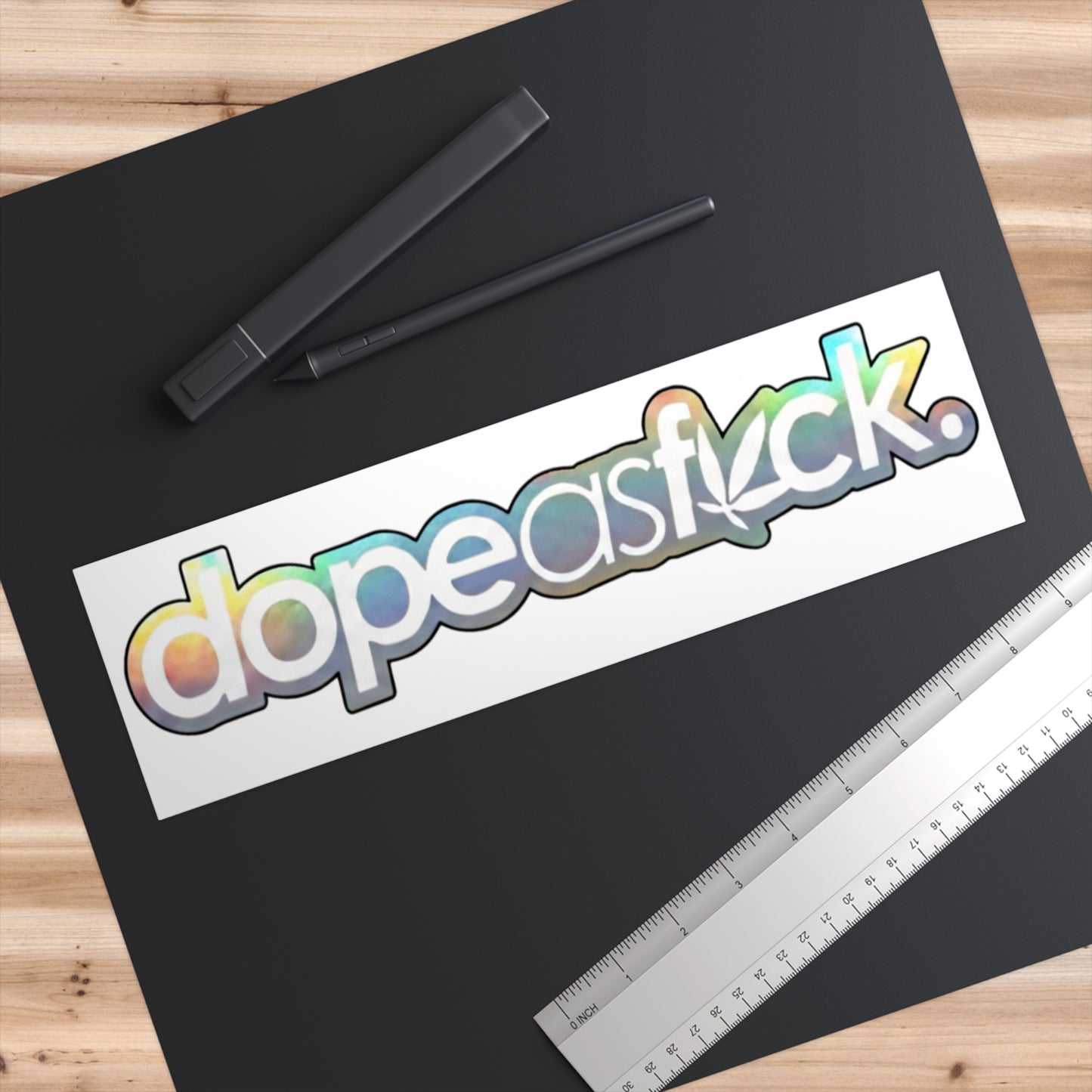 Dope as Fuck Pot Leaf Bumper Sticker - Ramshackle Shack