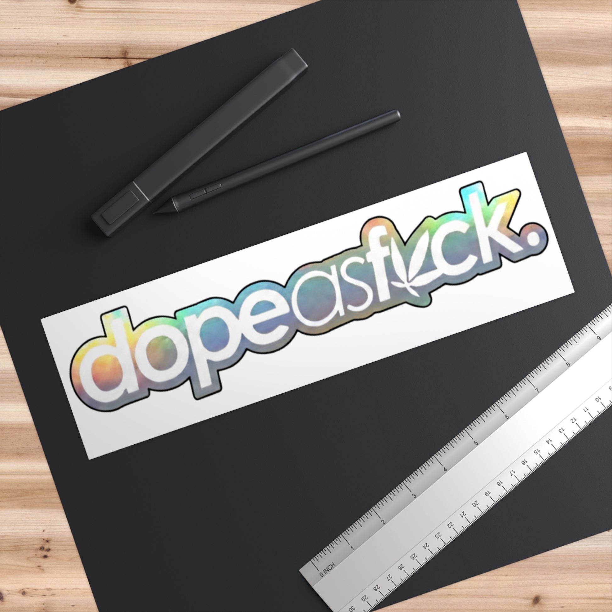 Dope as Fuck Pot Leaf Bumper Sticker - Ramshackle Shack