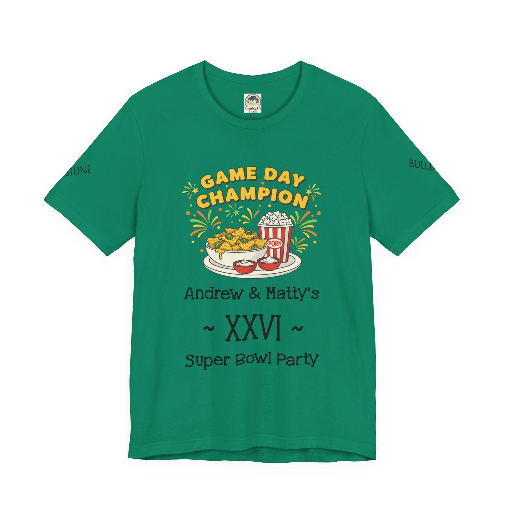 Game Day Champion Tee | Super Bowl Party, Game Day Humor - Ramshackle Shack