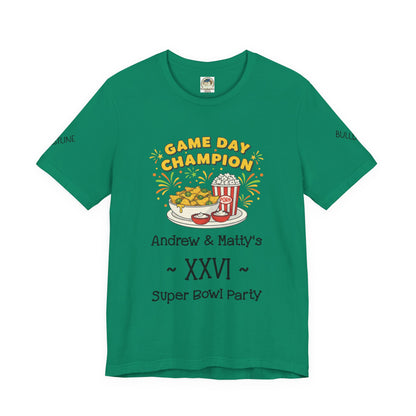 Game Day Champion Tee | Super Bowl Party, Game Day Humor - Ramshackle Shack