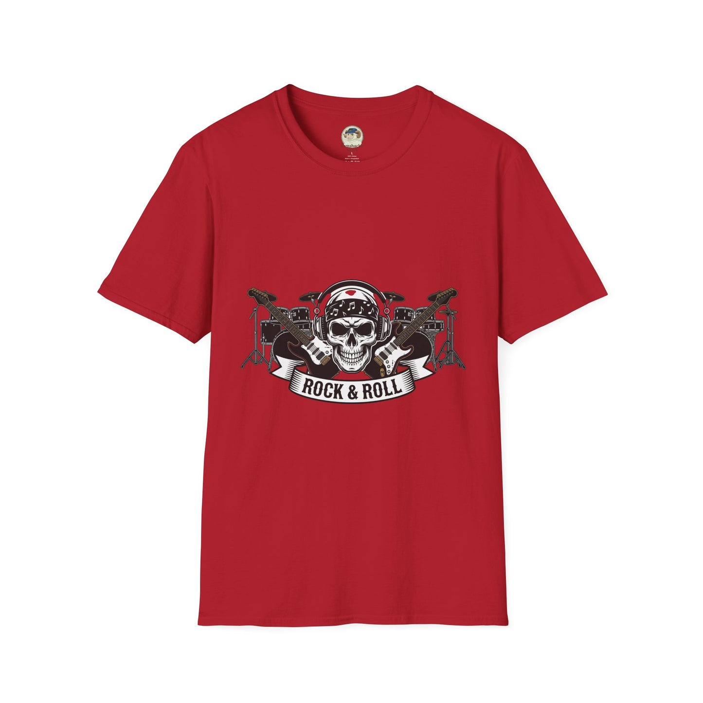 Rock & Roll Skull Drum Band TShirt Vintage Drummer Graphic Tee - Ramshackle Shack