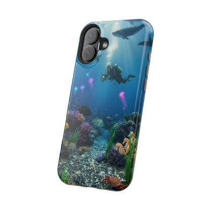 Underwater Diver Phone Case — Magnetic Impact‑Resistant Ocean Design