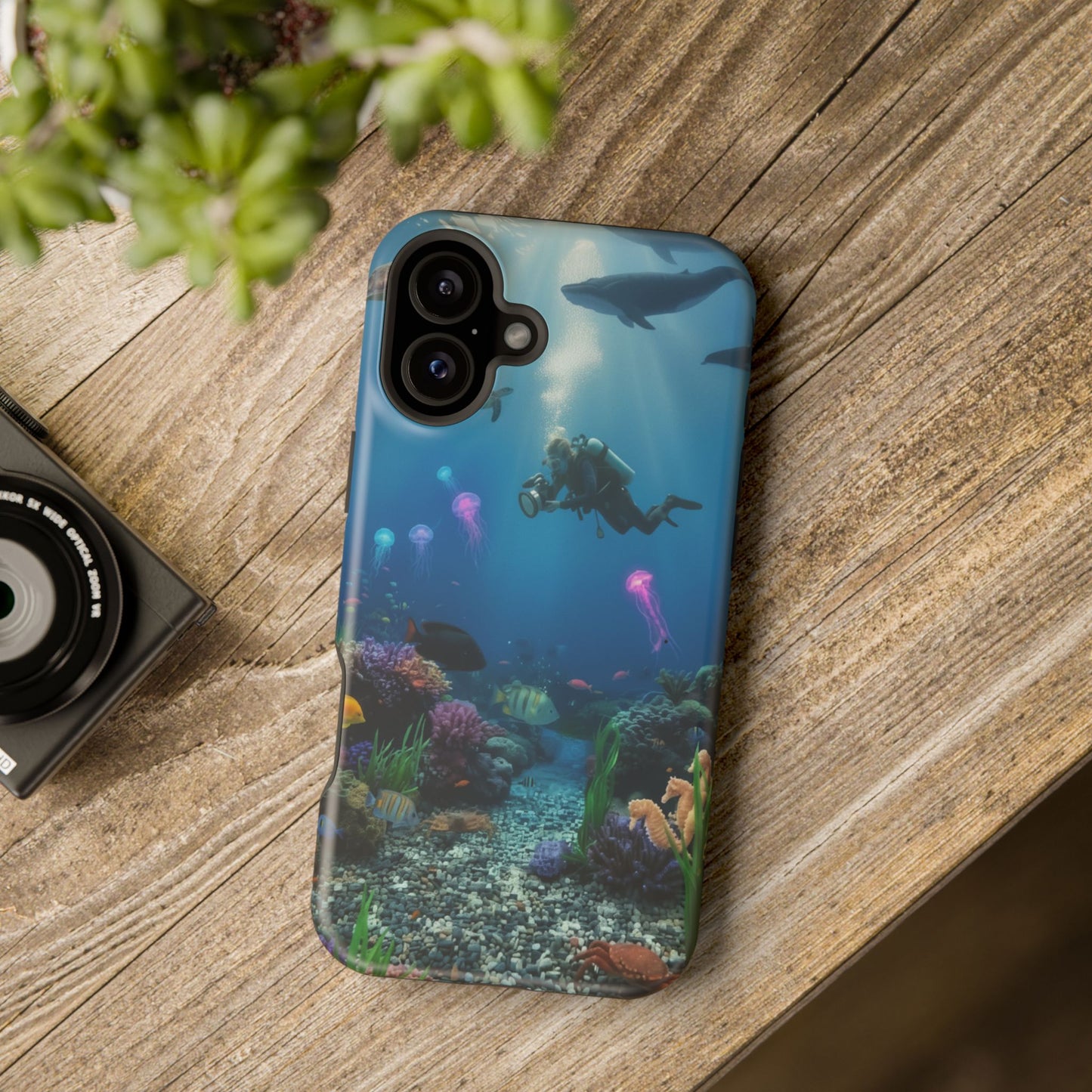 Underwater Diver Phone Case — Magnetic Impact‑Resistant Ocean Design