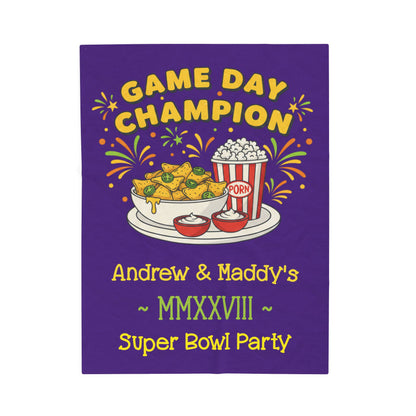 Game Day Champion Blanket | Super Bowl Party, Game Day Humor - Ramshackle Shack