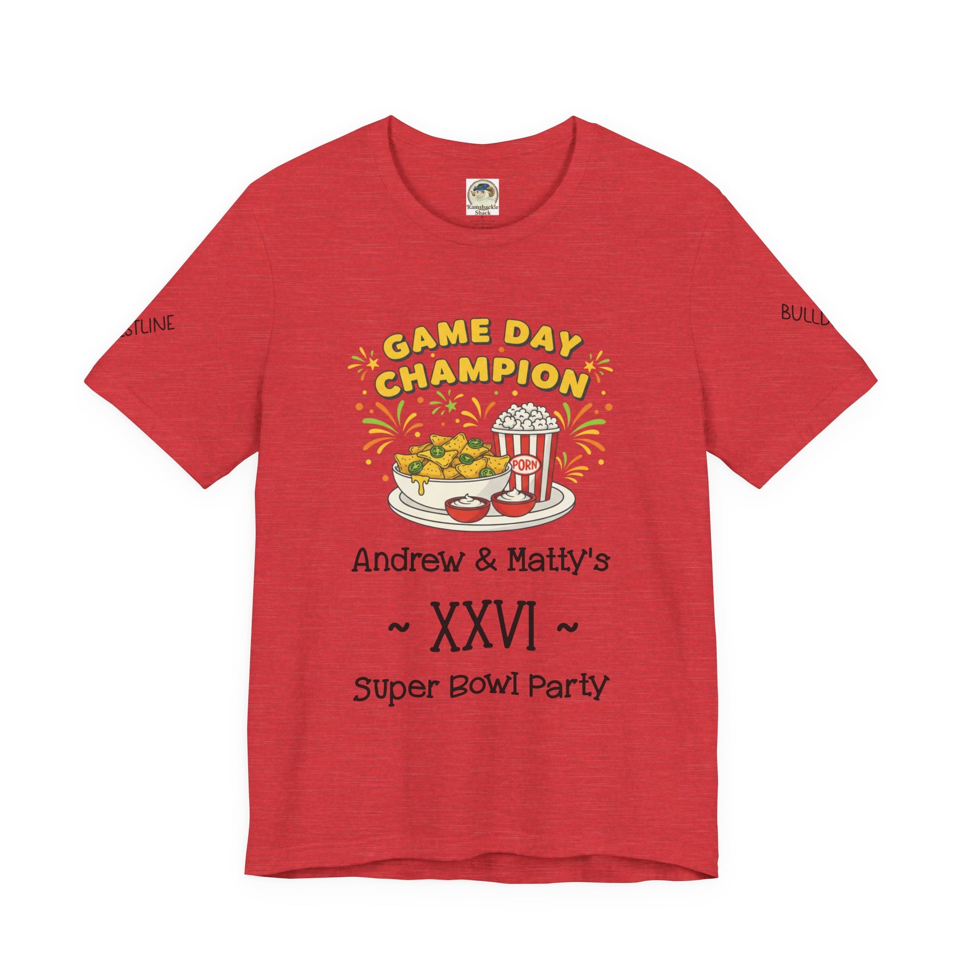 Game Day Champion Tee | Super Bowl Party, Game Day Humor - Ramshackle Shack