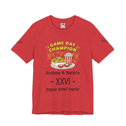 Game Day Champion Tee | Super Bowl Party, Game Day Humor - Ramshackle Shack