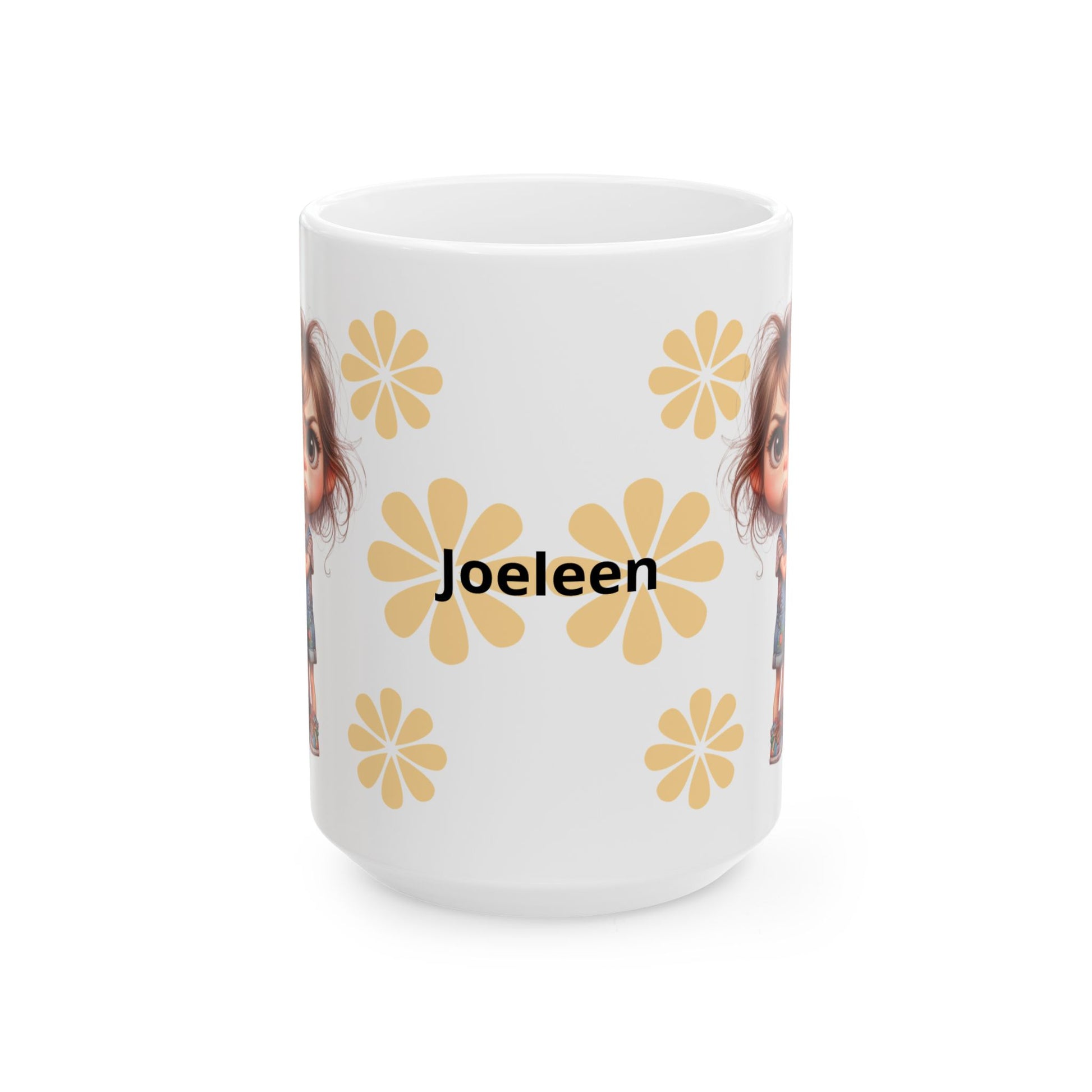 Pouting Girl Floral Ceramic Mug — 11oz & 15oz - Ramshackle Shack