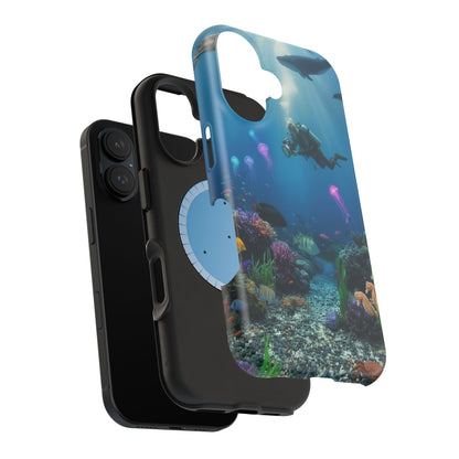 Underwater Diver Phone Case — Magnetic Impact‑Resistant Ocean Design