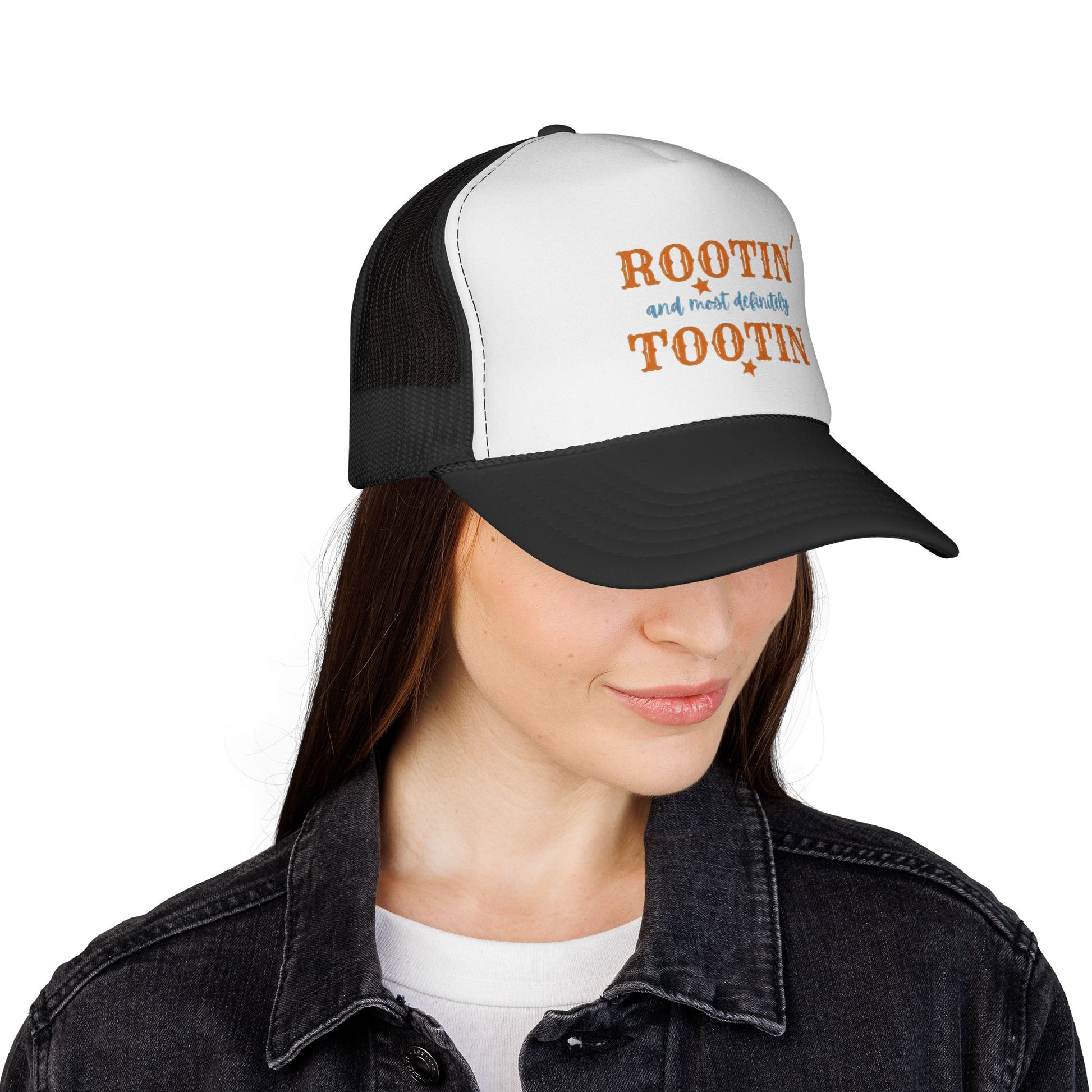 Trucker Cap — "Rootin and Most Definitely Tootin" Retro Country Hat - Ramshackle Shack