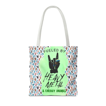 Heavy Metal & Energy Drinks Tote Bag — Neon Rock Energy Design - Ramshackle Shack