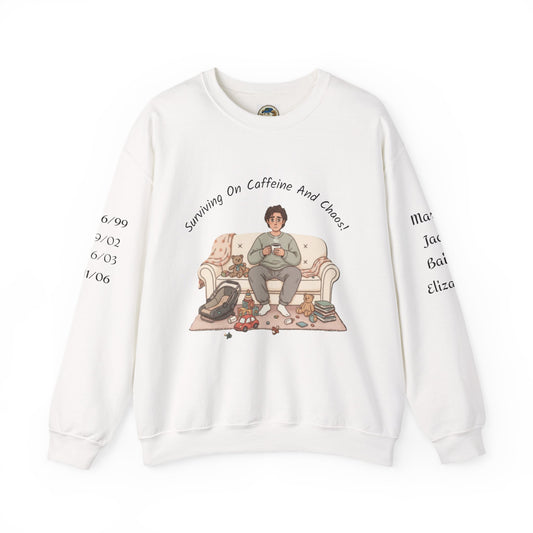 Tired Parent Candid Humor Sweatshirt | mom humor, parenting meme - Ramshackle Shack